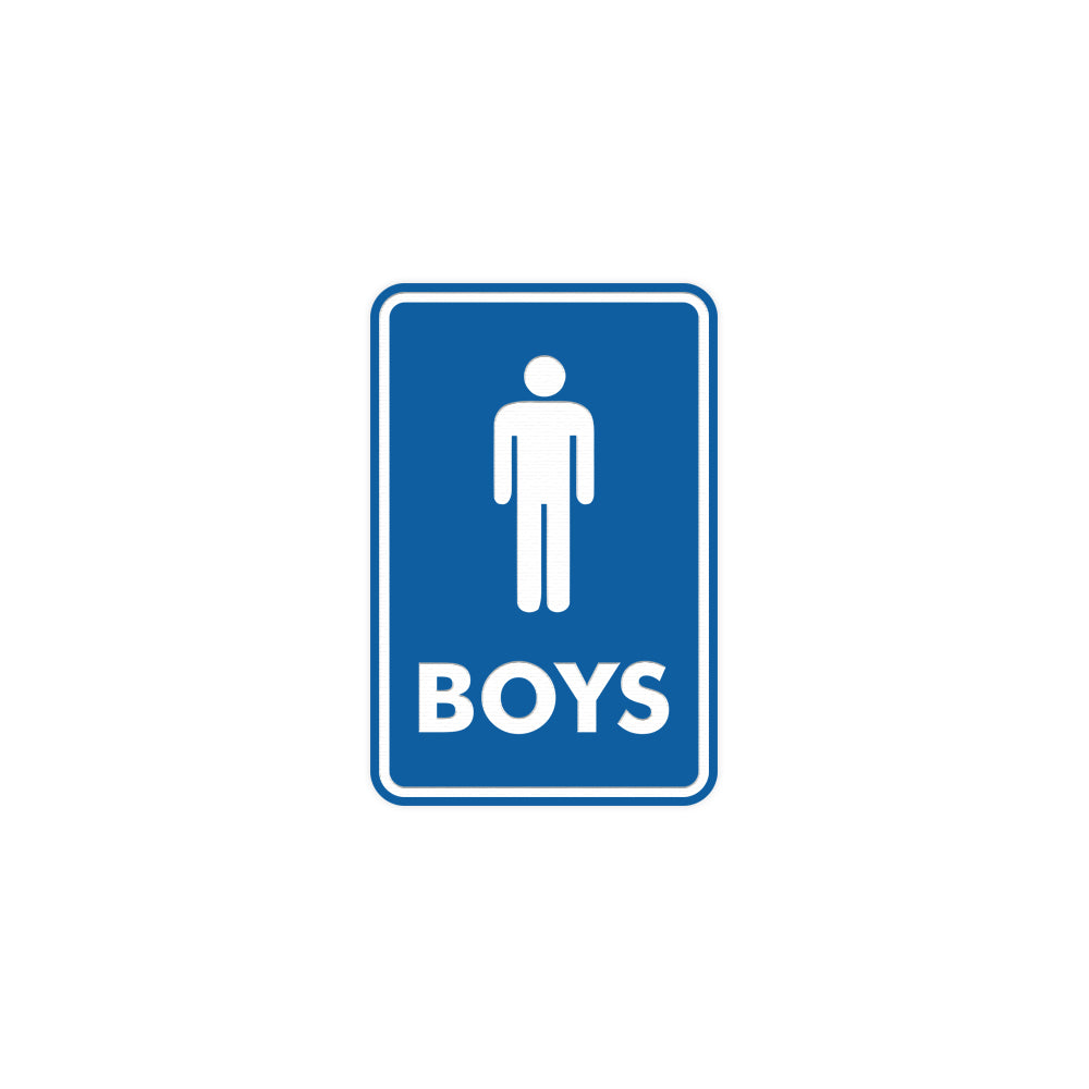 Boy Code Signs Boys Bathroom Sign Clipart Blue