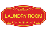 Red / Yellow Victorian Laundry Room Sign
