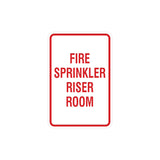 Portrait Round Fire Sprinkler Riser Room Sign