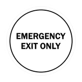 Circle Emergency Exit Only Sign