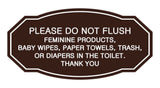 Victorian Please Do Not Flush Etiquette Sign