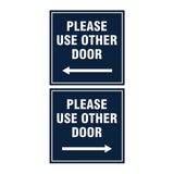 Signs ByLITA Square please use other door sign set with Adhesive Tape, Mounts On Any Surface, Weather Resistant, Indoor/Outdoor Use