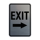 Portrait Round Exit Right Arrow Sign