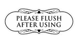 Designer Please Flush After Using Wall or Door Sign