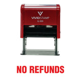 No Refunds Self Inking Rubber Stamp