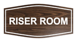 Walnut Signs ByLITA Fancy Riser Room Sign
