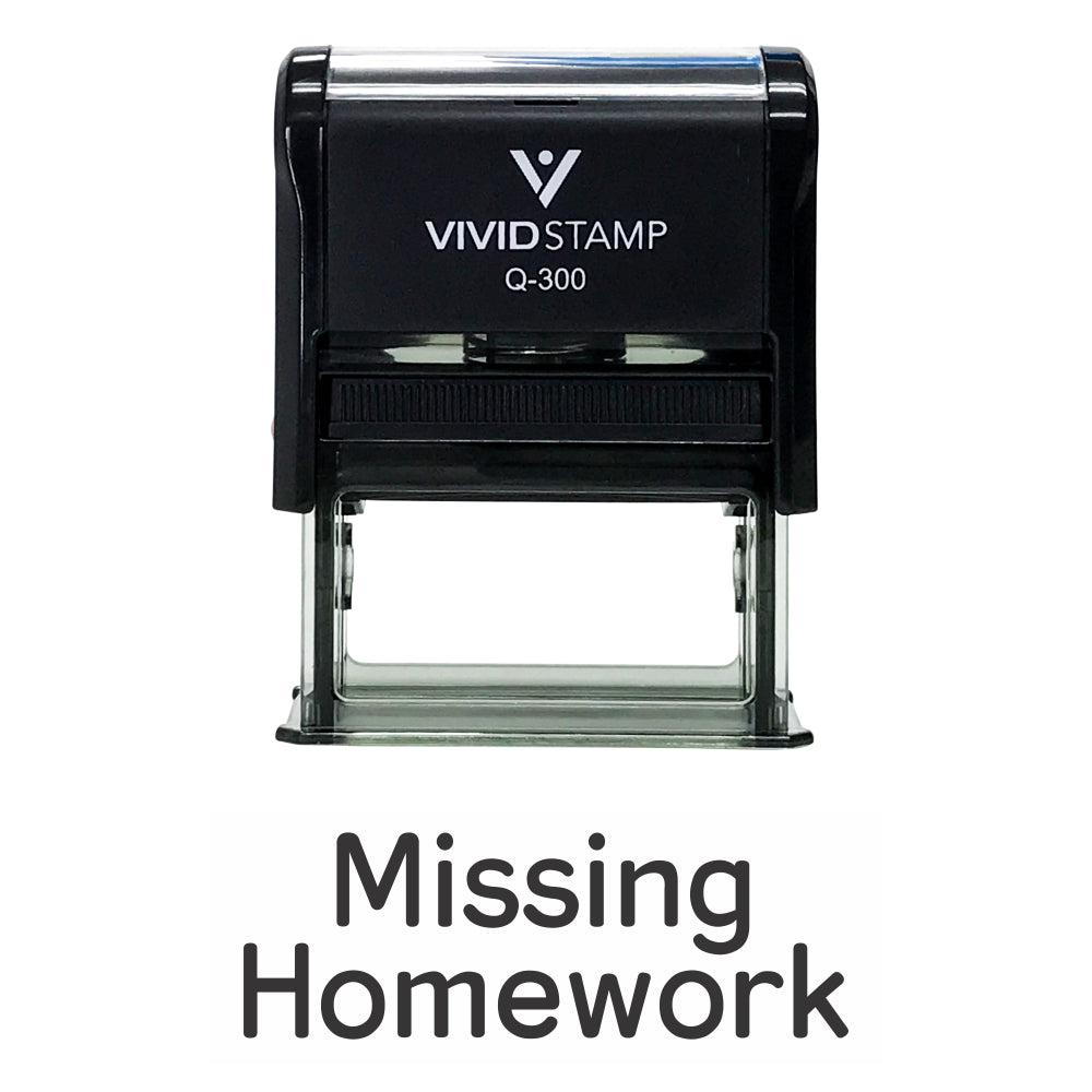 Missing Homework Teacher Self Inking Rubber Stamp