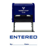 Entered By Date Self Inking Rubber Stamp