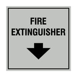 Signs ByLITA Square Fire extinguisher Sign with Adhesive Tape, Mounts On Any Surface, Weather Resistant, Indoor/Outdoor Use