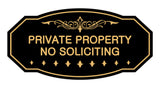 Victorian Private Property No Soliciting Sign
