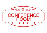 White / Red Victorian Conference Room Sign