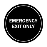 Circle Emergency Exit Only Sign