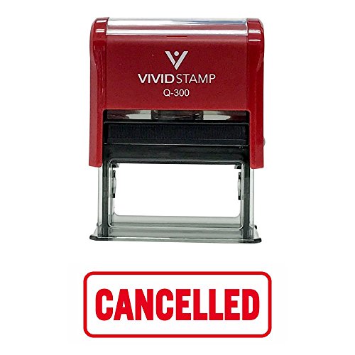 Cancelled W/Border Office Self-Inking Office Rubber Stamp