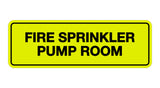 Yellow / Black Signs ByLITA Standard Fire Sprinkler Pump Room Sign