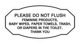 Victorian Please Do Not Flush Etiquette Sign