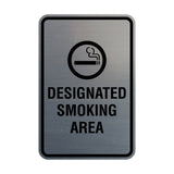 Portrait Round Designated Smoking Area Sign