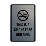 Portrait Round This Is A Smoke Free Building Sign