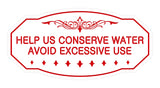 Victorian Help Us Conserve Water Avoid Excessive Use Sign