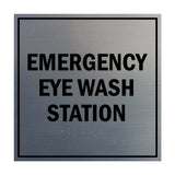 Signs ByLITA Square Emergency Eye Wash Station Sign with Adhesive Tape, Mounts On Any Surface, Weather Resistant, Indoor/Outdoor Use
