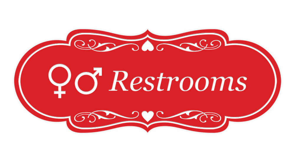 Designer Restrooms Gender Symbols Wall or Door Sign