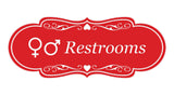 Designer Restrooms Gender Symbols Wall or Door Sign
