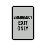 Portrait Round Emergency Exit Only Sign