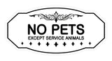 Victorian No Pets Except Service Animals Sign