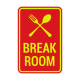 Portrait Round Break Room Sign