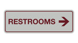 Signs ByLITA Standard RESTROOM (RIGHT ARROW) Sign