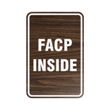 Portrait Round Facp Inside Sign