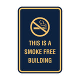 Portrait Round This Is A Smoke Free Building Sign