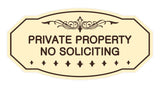 Victorian Private Property No Soliciting Sign