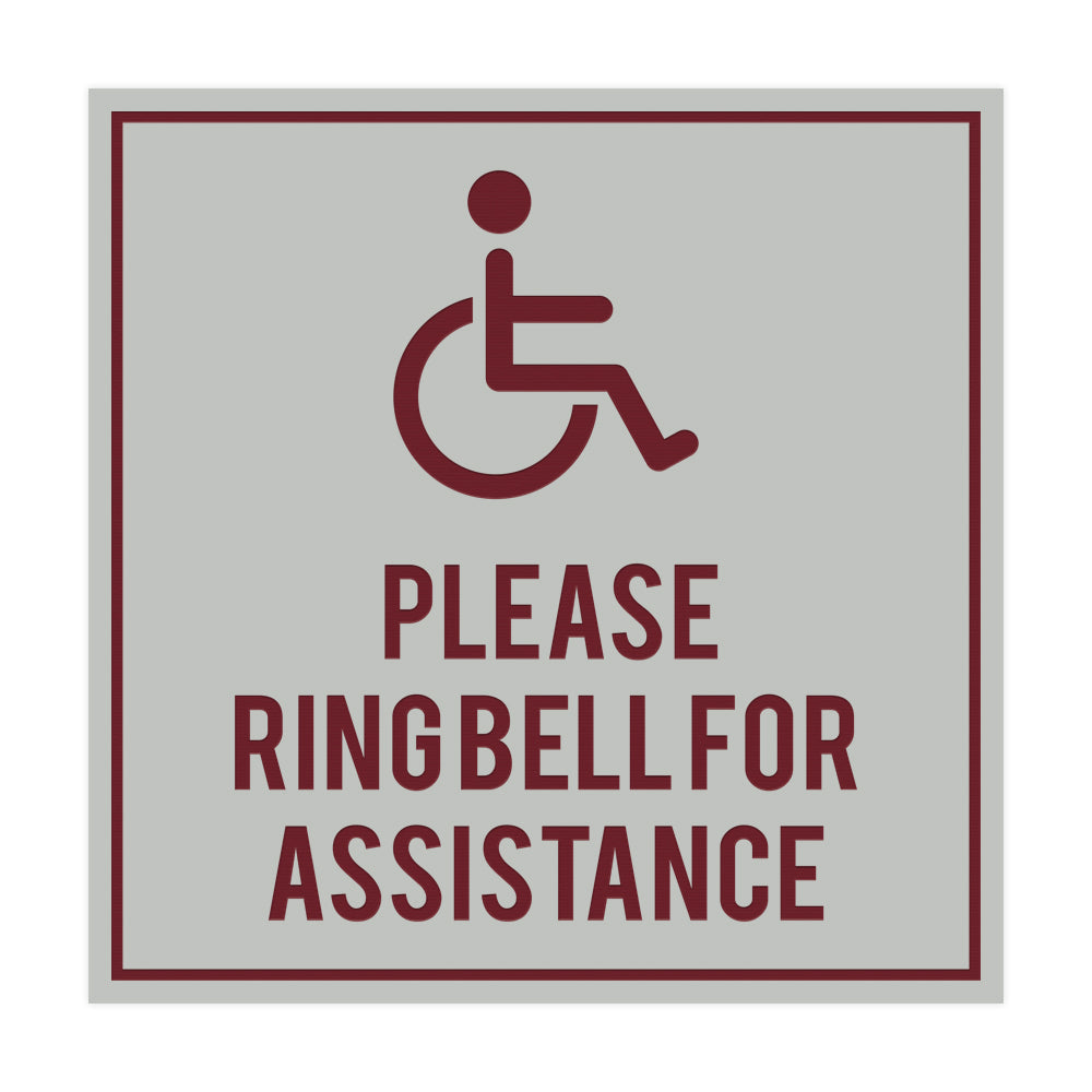 Signs ByLITA Square please ring bell for assistance Sign