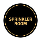 Black / Gold Signs ByLITA Circle Sprinkler Room Sign