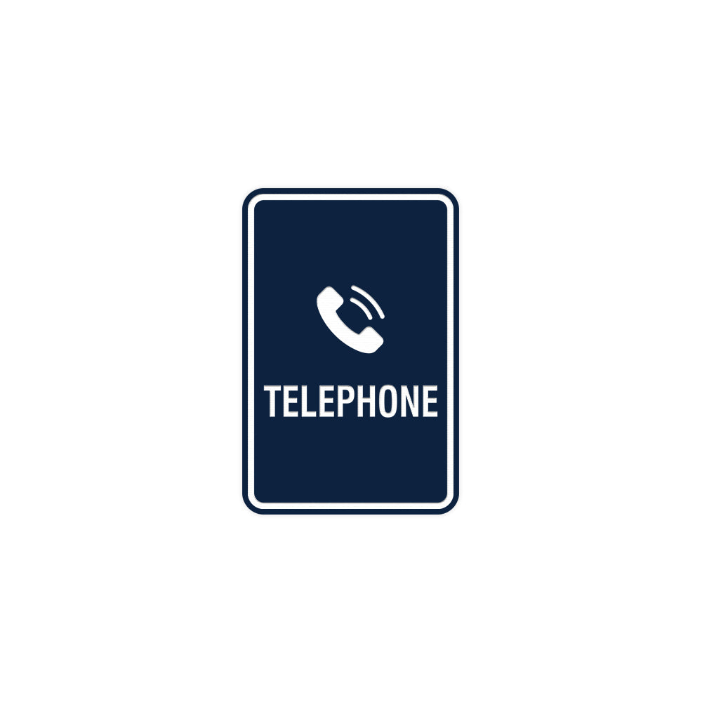 Portrait Round Telephone Sign With Adhesive Tape – Pacific Sign and Stamp