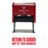 Return To Sender Not At This Address Self Inking Rubber Stamp