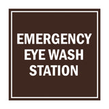 Signs ByLITA Square Emergency Eye Wash Station Sign with Adhesive Tape, Mounts On Any Surface, Weather Resistant, Indoor/Outdoor Use