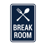 Portrait Round Break Room Sign