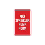 Portrait Round Fire Sprinkler Pump Room Sign