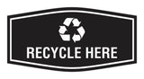 Fancy Recycle Here Wall or Door Sign