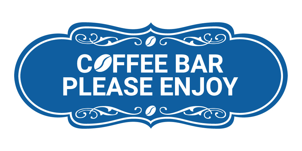 Designer Coffee Bar Please Enjoy Wall or Door Sign