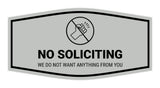 Fancy No Soliciting We Do Not Want Anything From You Wall or Door Sign
