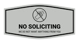 Fancy No Soliciting We Do Not Want Anything From You Wall or Door Sign