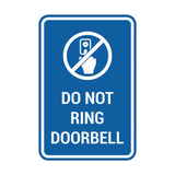 Portrait Round Do Not Ring Doorbell Sign