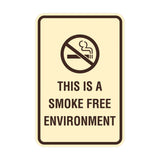 Portrait Round This Is A Smoke Free Environment Sign