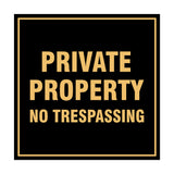 Signs ByLITA Square Private Property Sign with Adhesive Tape, Mounts On Any Surface, Weather Resistant, Indoor/Outdoor Use