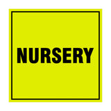 Signs ByLITA Square Nursery Sign with Adhesive Tape, Mounts On Any Surface, Weather Resistant, Indoor/Outdoor Use