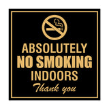 Signs ByLITA Square Absolutely No Indoor Smoking Thank You Sign