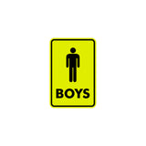 Portrait Round Boys Restroom Sign