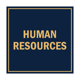 Signs ByLITA Square Human Resources Sign with Adhesive Tape, Mounts On Any Surface, Weather Resistant, Indoor/Outdoor Use